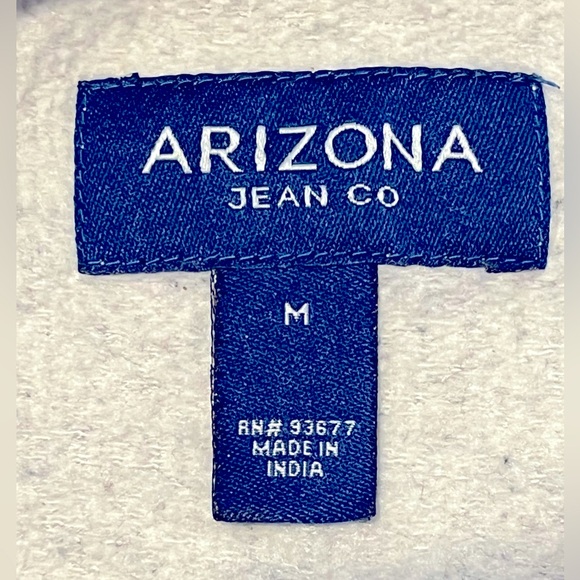 Arizona Jean Co Full-Zip Hoodie Medium Mens Heathered Gray - Picture 4 of 8